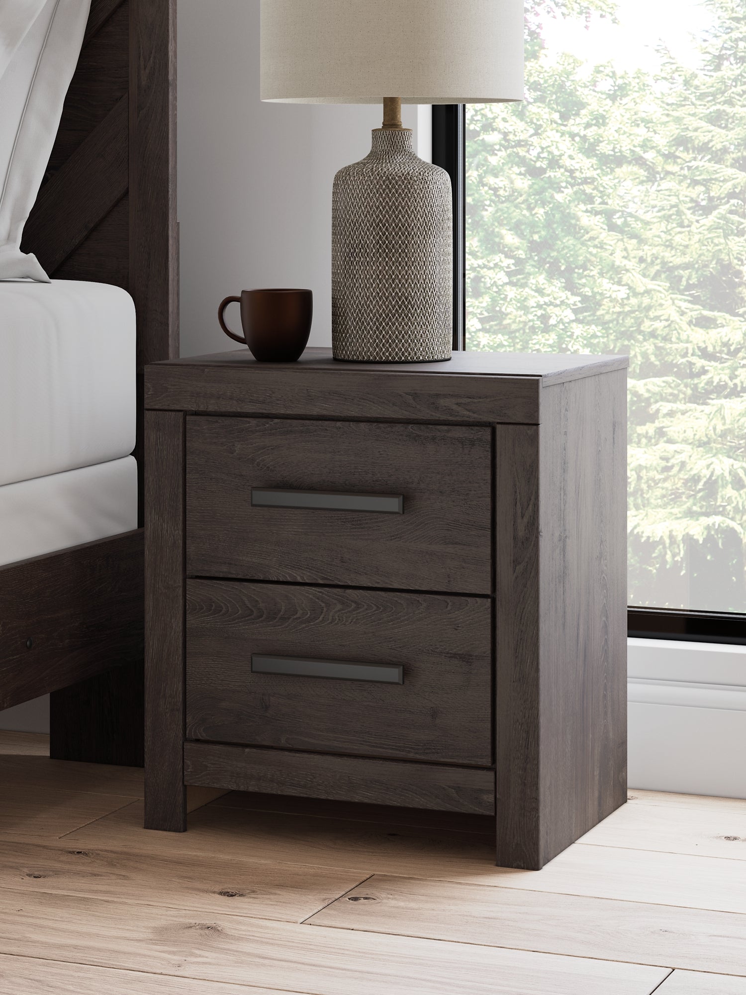 Prendonea Two Drawer Night Stand Taylor s Furniture