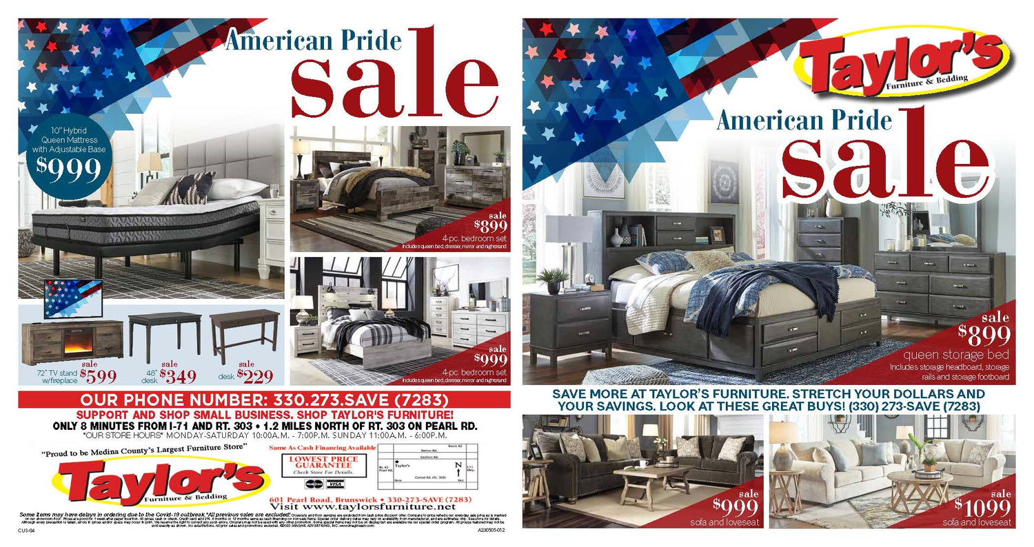 American Pride Sale at Taylor's Furniture, Brunswick, OH