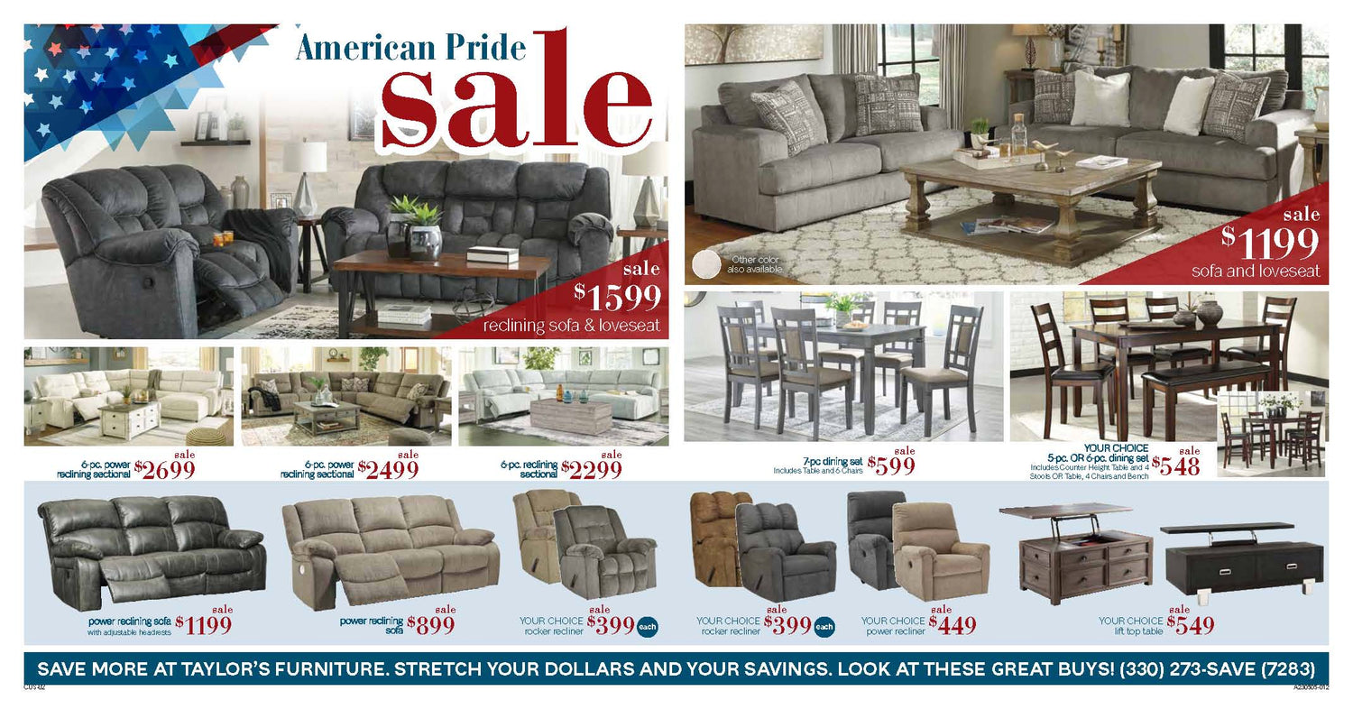 American Pride Sale at Taylor's Furniture, Brunswick, OH