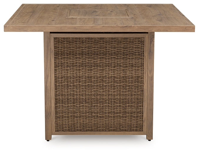 Walton Bridge Square Bar Table w/Fire Pit