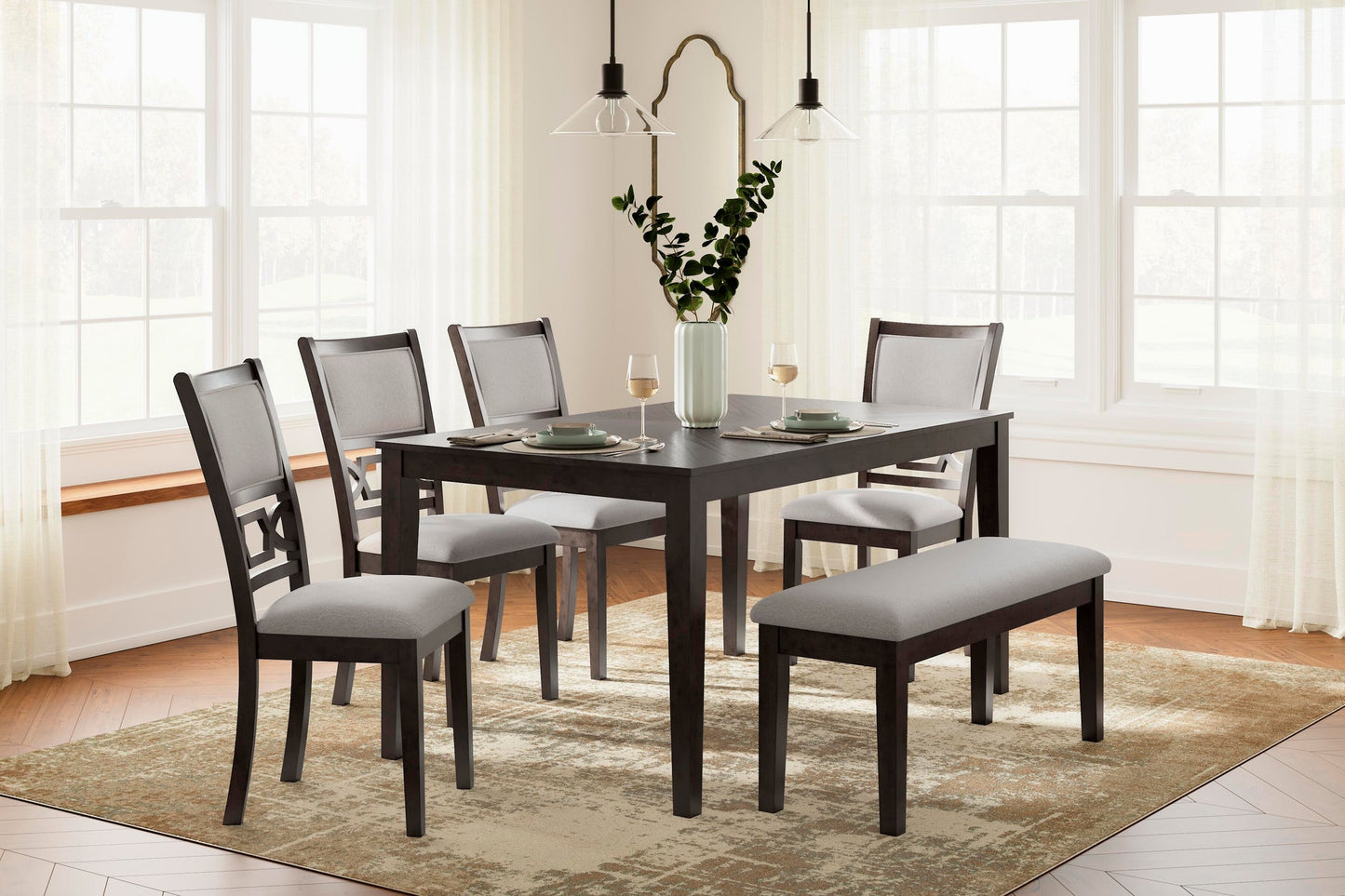 Langwest Dining Room Table Set (6/CN) – Taylor's Furniture