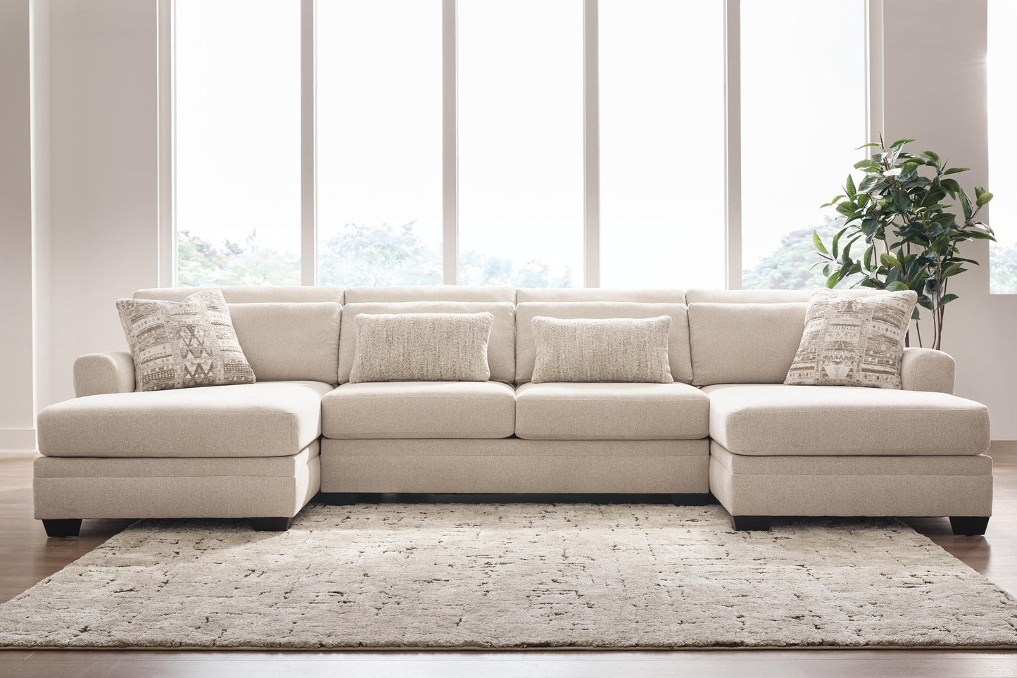 Mandi Point 3-Piece Double Chaise Sectional
