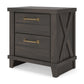 Vonitta Bay Two Drawer Night Stand